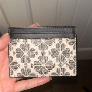 Kate Spade Floral Black and Cream Card Holder
